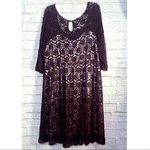 Black Lace Silver Underlay Cocktail Dress Torrid 2